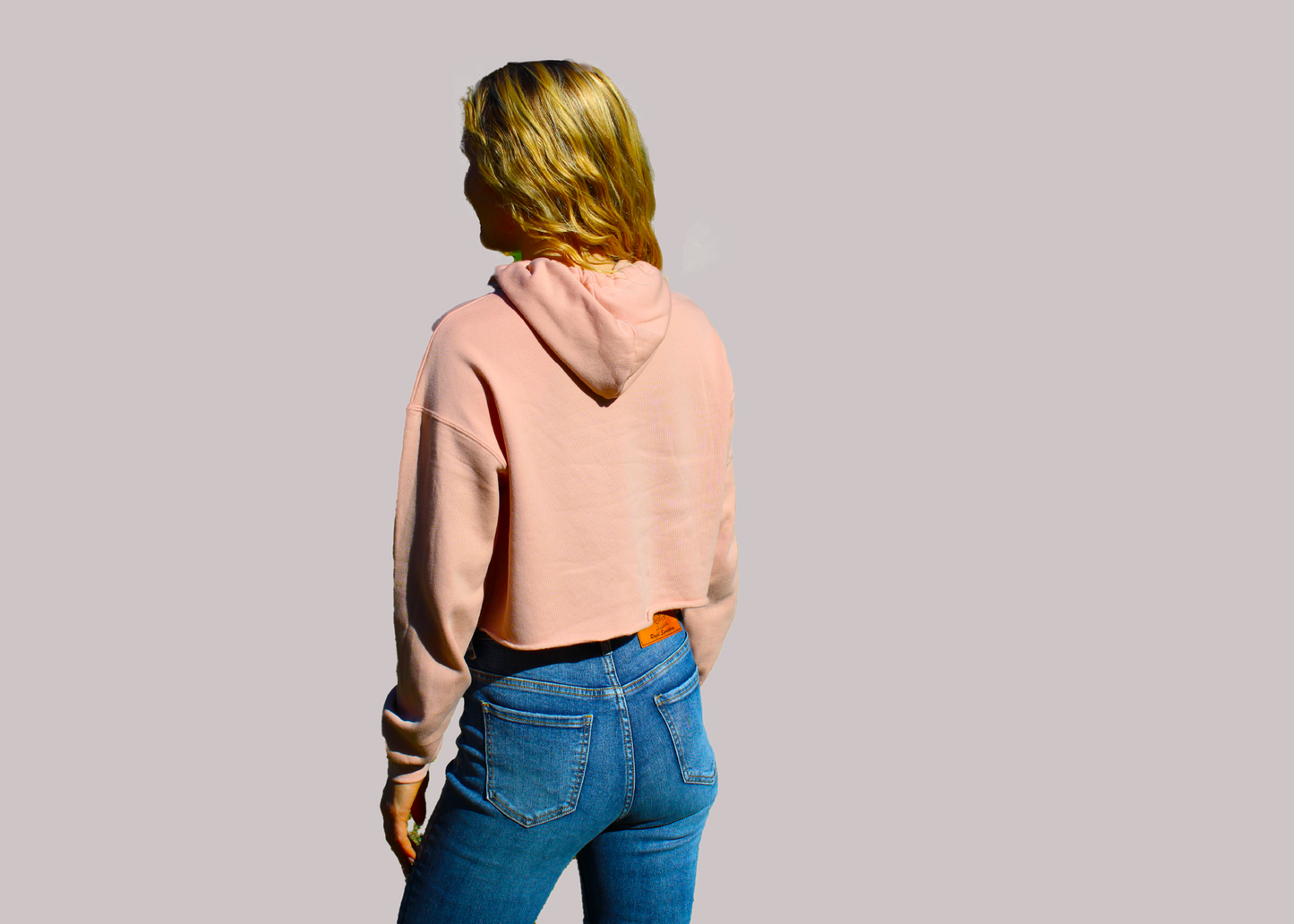 Crop Top Peach Hoodie