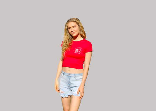 Red Crop Top tee