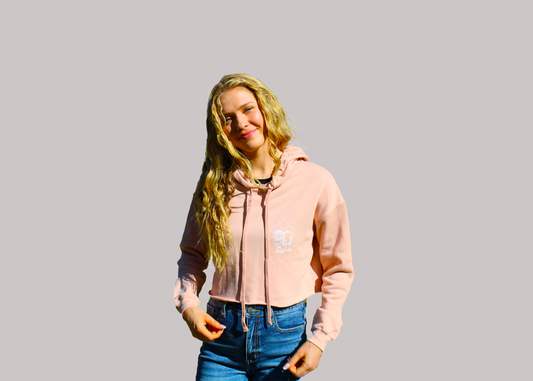 Crop Top Peach Hoodie